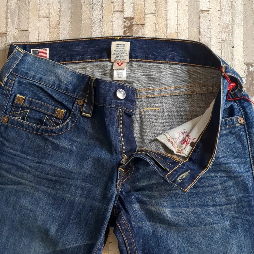 True‎ Religion Men's Dark Wash Y2K Bootcut Jeans Size 33
